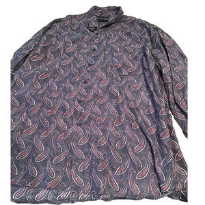 Colore Italia paisley print silk shirt, size XL